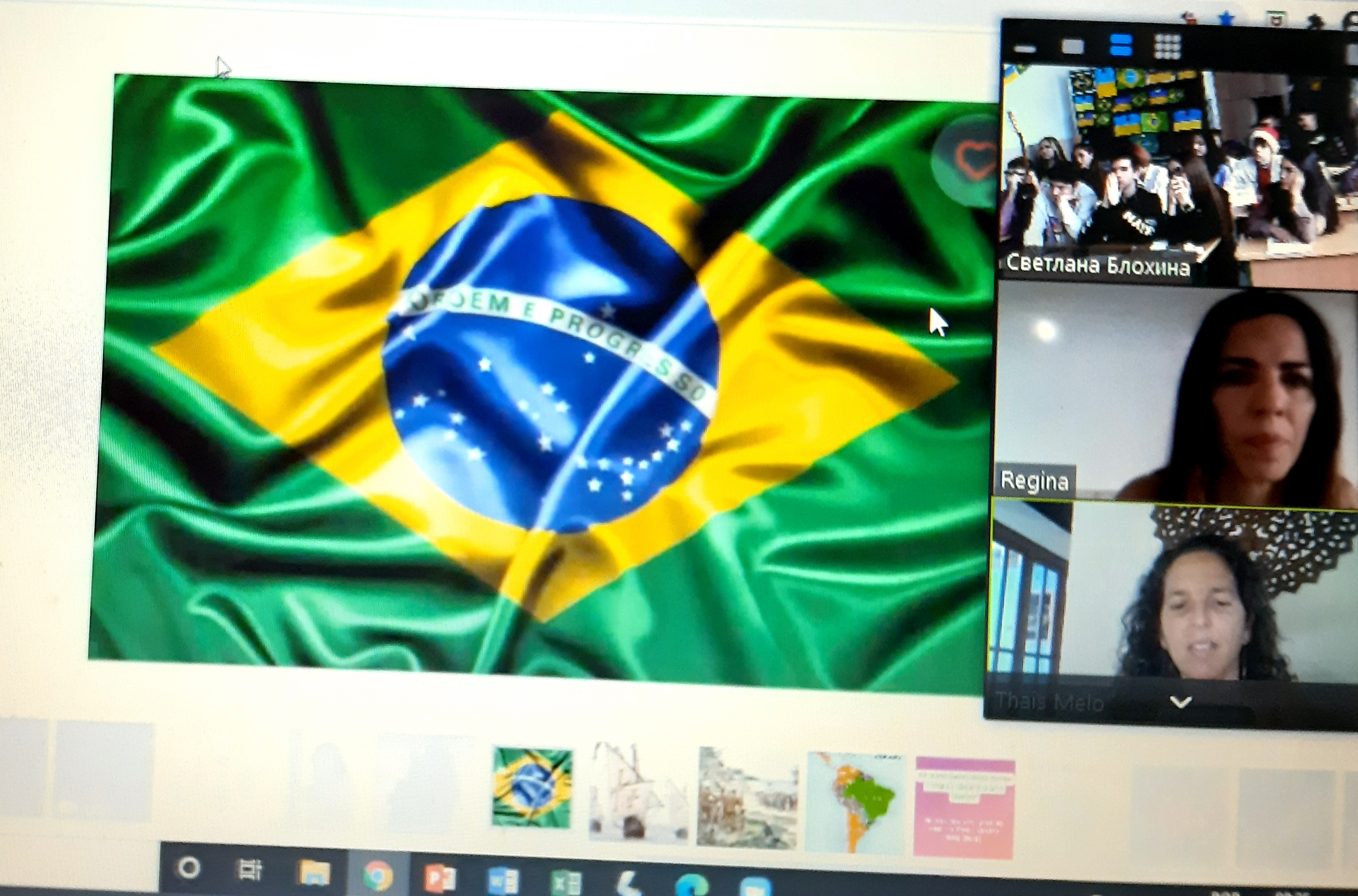 Zoom meeting with Brazilian students